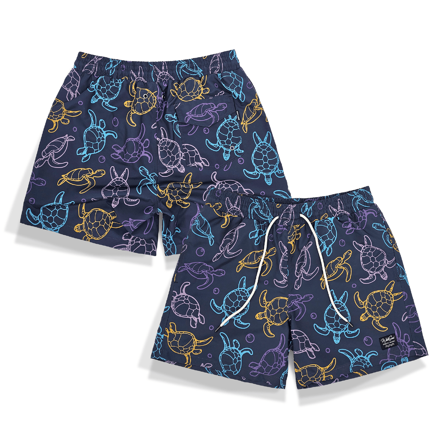 Men Boardshorts – Polyester, Quick Dry | Turtle Drift 🐢