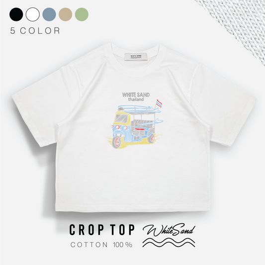 Crop Top Cotton Tee – Tuk Tuk Thailand🛺