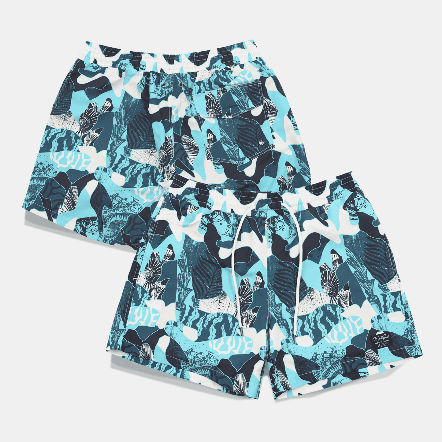 Men Boardshorts – Polyester, Quick Dry | Shell Fish 🐚