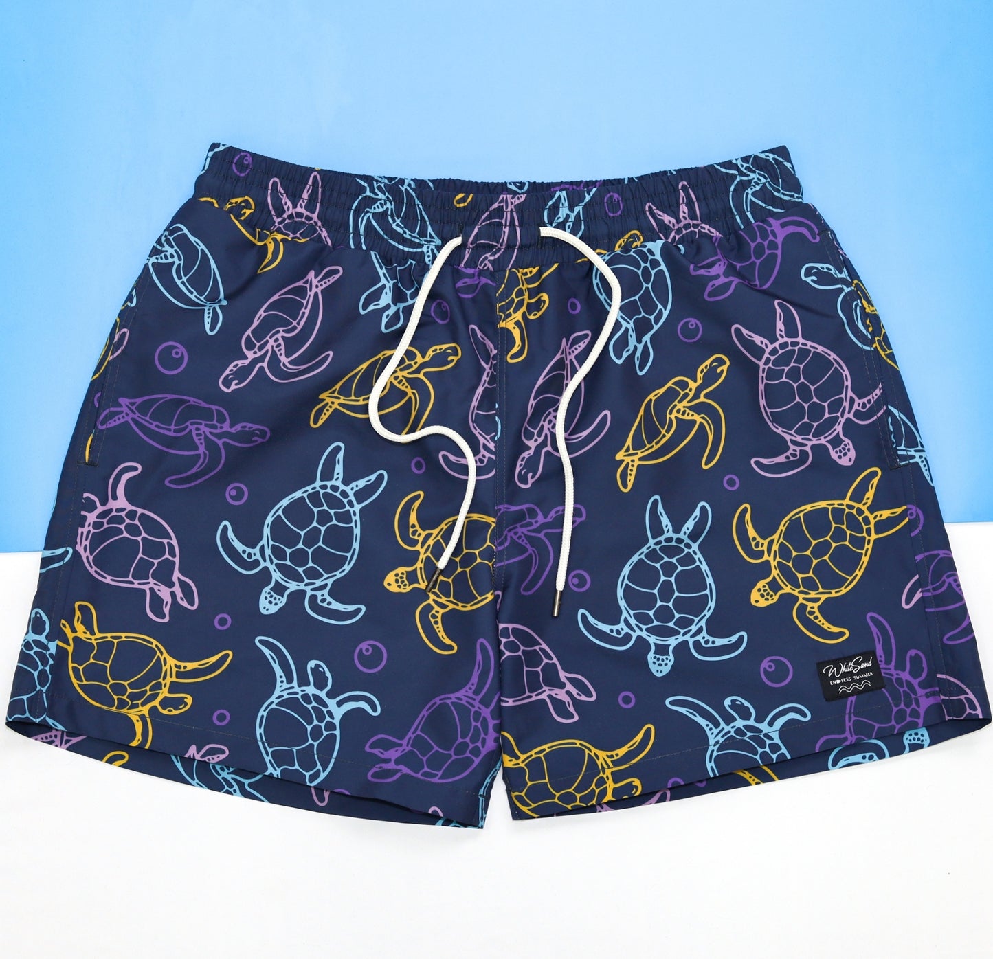 Men Boardshorts – Polyester, Quick Dry | Turtle Drift 🐢