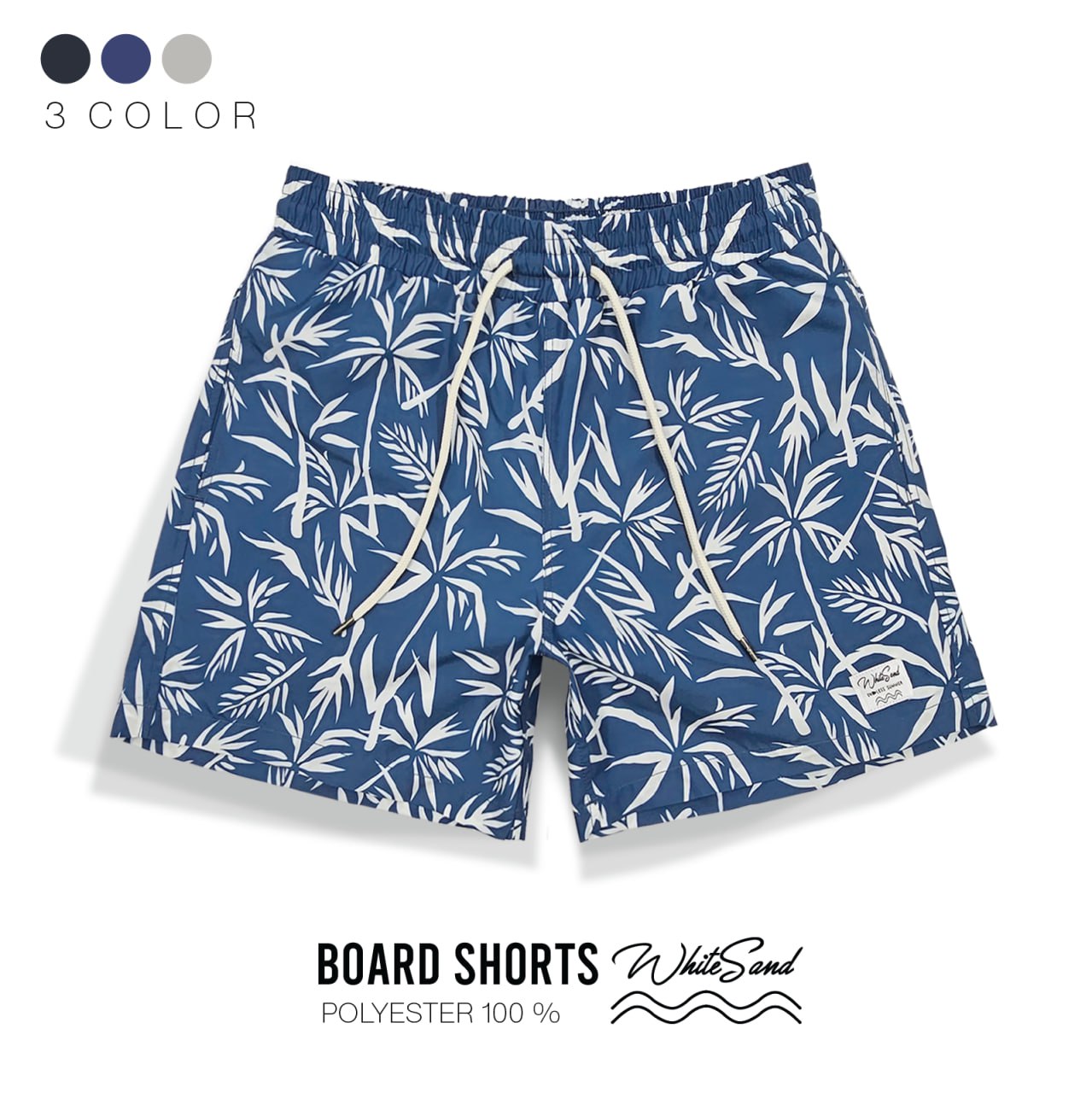 Men Boardshorts – Polyester, Quick Dry | Palm Leaf