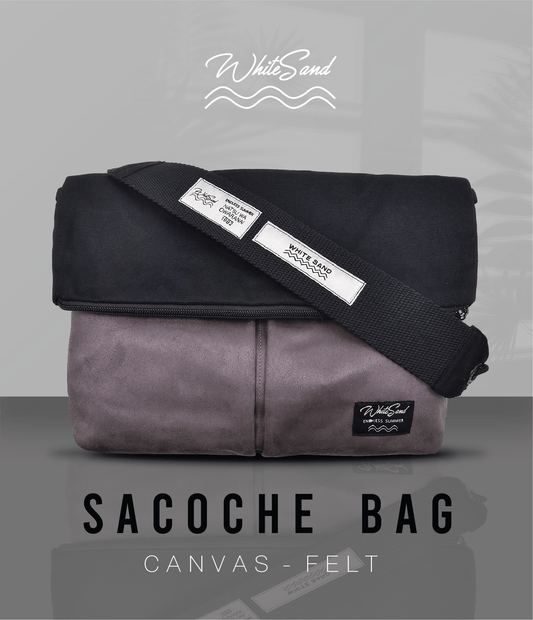 Sacoche Canvas Bag – Black x Gray