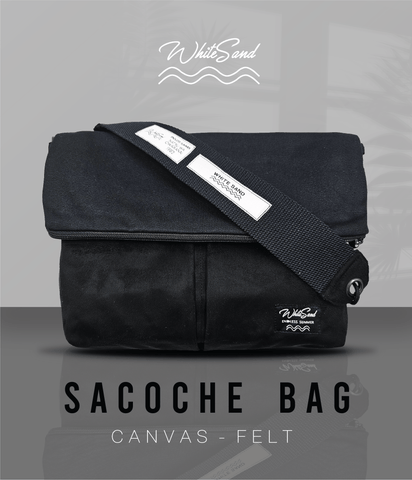 Sacoche Bag / Canvas+Felt / Black x Black