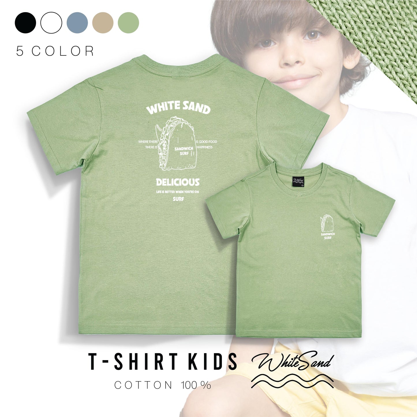 Kids Cotton Tee – Sandwich 🥪