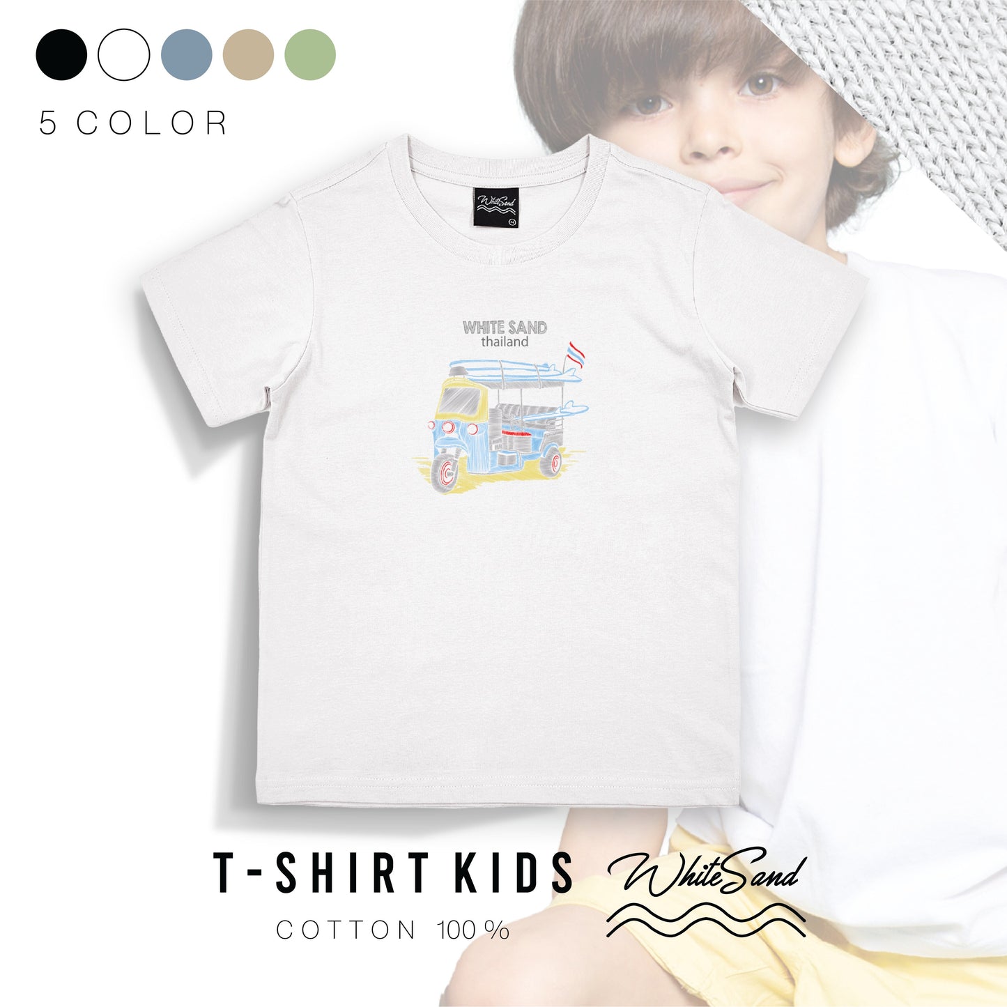 Kids Cotton Tee – TUKTUK Thailand🛺