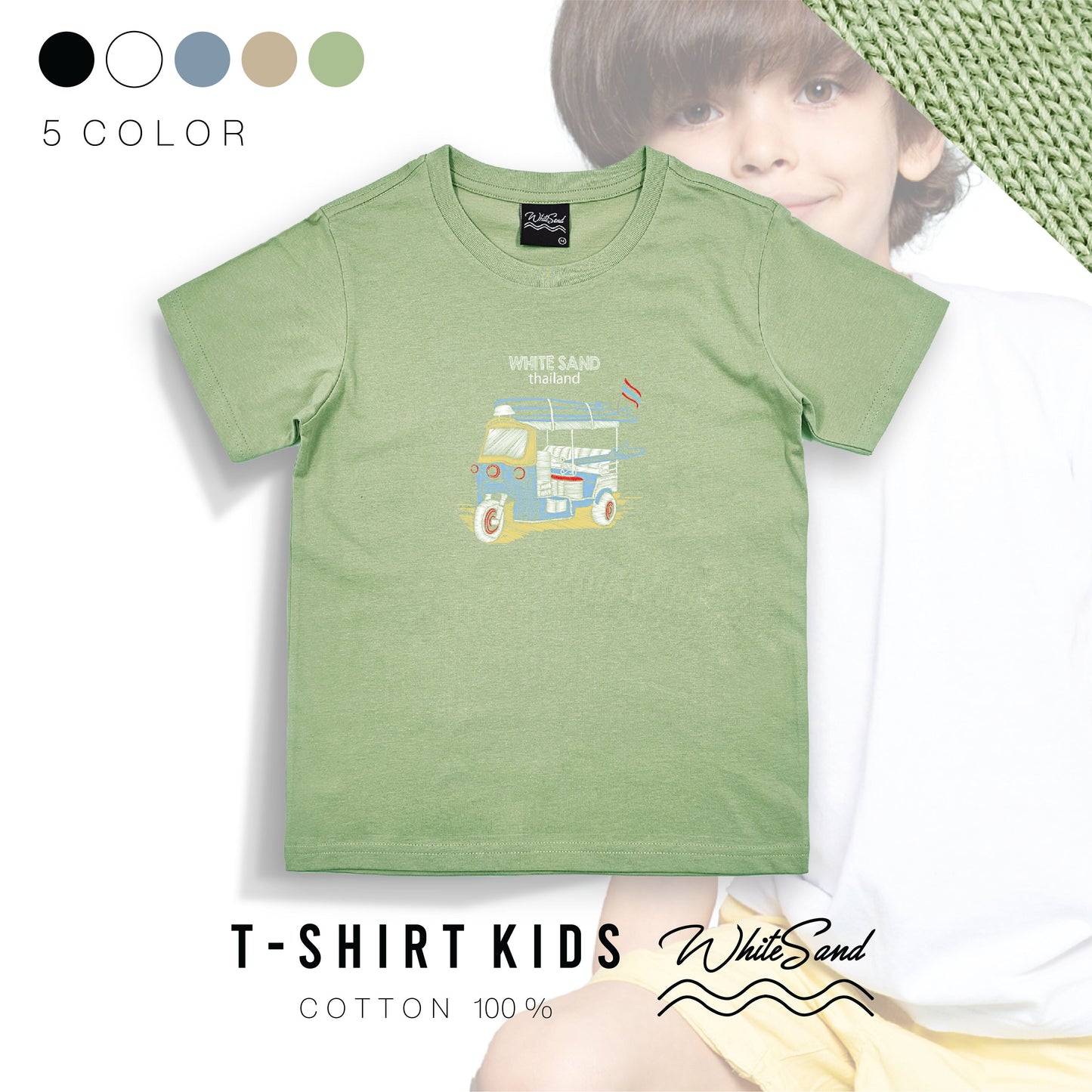 Kids Cotton Tee – TUKTUK Thailand🛺