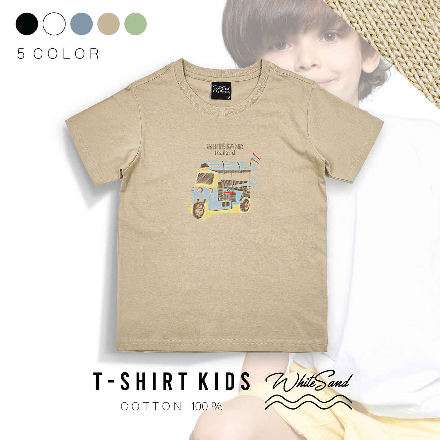 Kids Cotton Tee – TUKTUK Thailand🛺