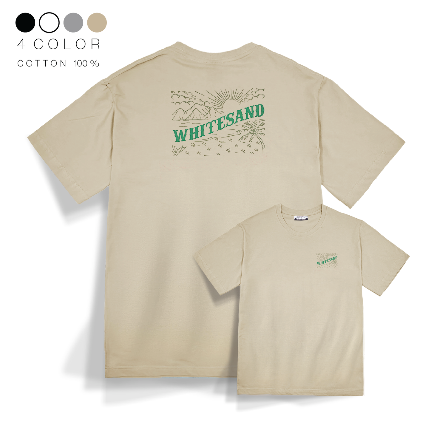 Unisex Cotton Tee – WhiteSand View