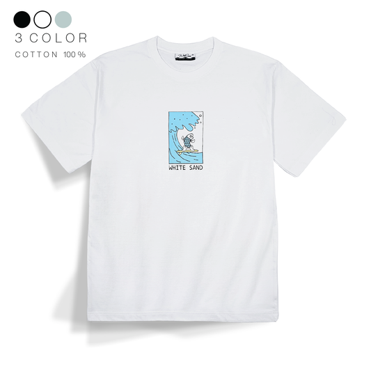 Unisex Cotton Tee – Fish Surfing🏄‍♂️