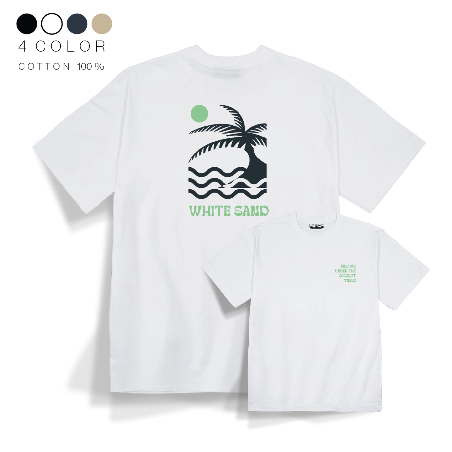 Unisex Cotton Tee – Find me under the coconut tree🌴