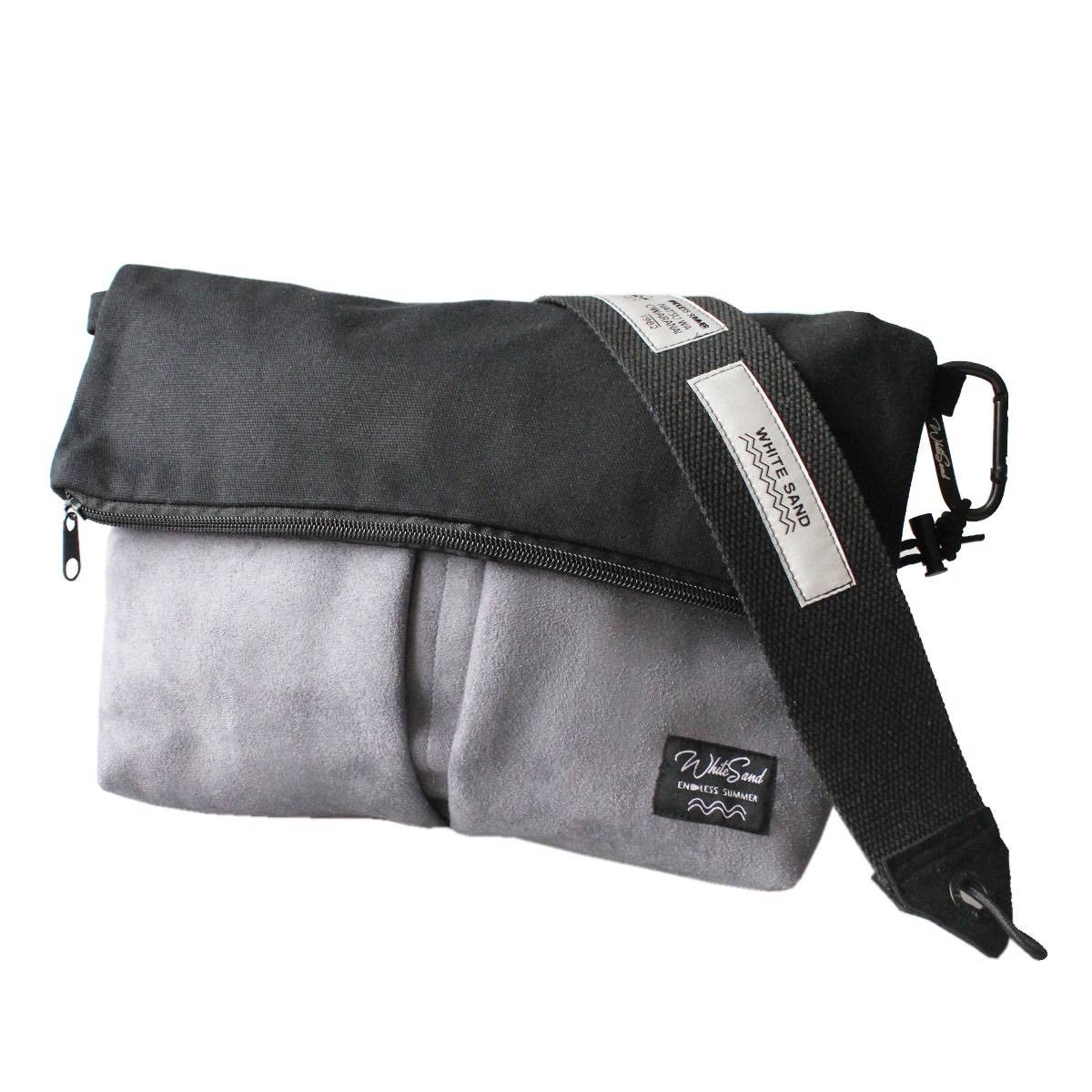 Sacoche Bag / Canvas+Felt / Black + Gray