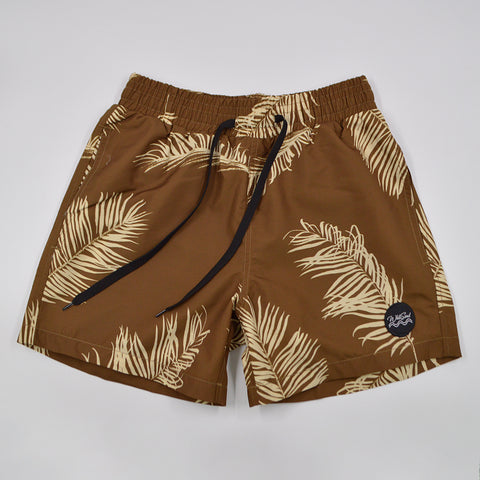 Board Shorts【Leaf Minimal】Brown