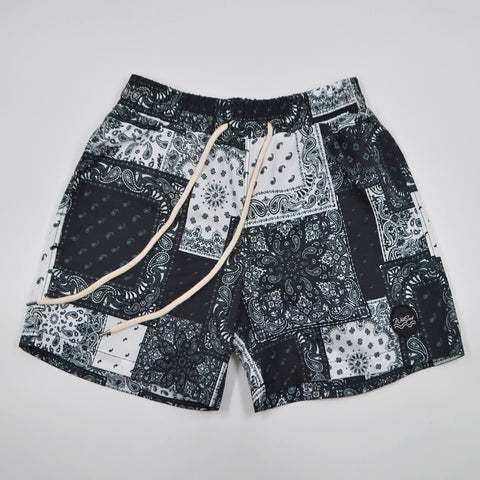 Board Shorts【Mix-Bandana】Black